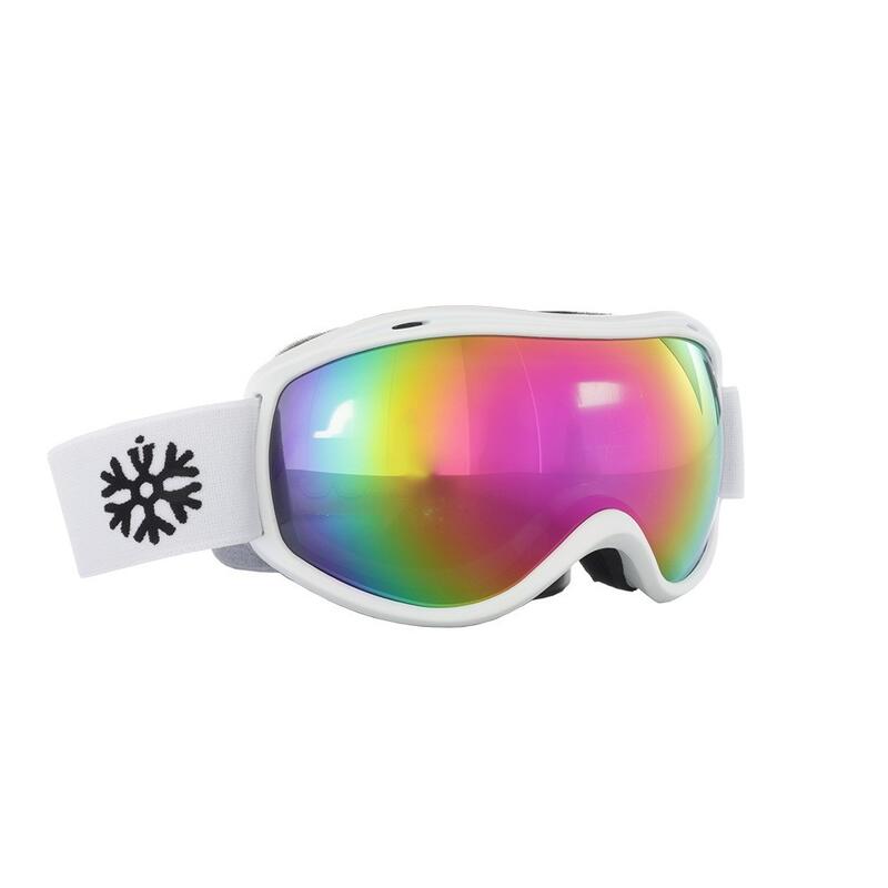 Gafas de esquí / Gafas de snowboard Blanco - Cristal de espejo rosa