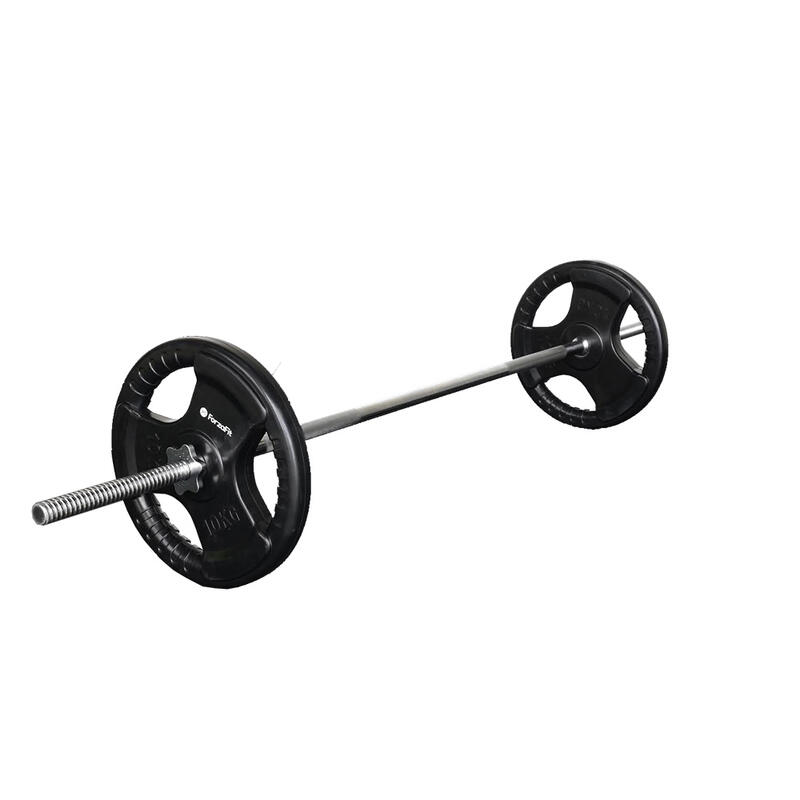 Set de mancuernas para entrenamiento de fuerza con 4 discos de 20 kg