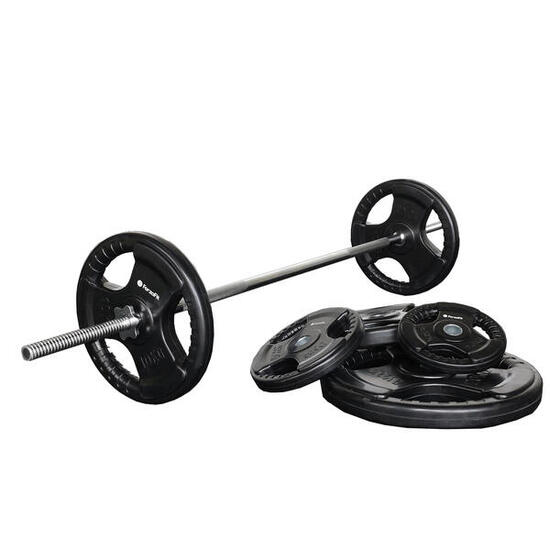 Ensemble d'haltères pour musculation avec 4 disques de 10 kg