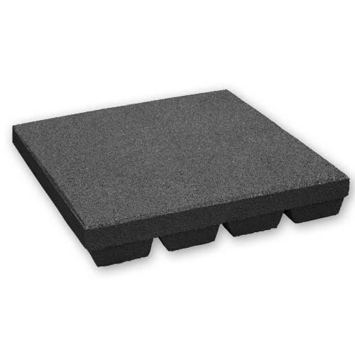 Rubber tegel 75 mm - 50 x 50 cm - Grijs 2/5