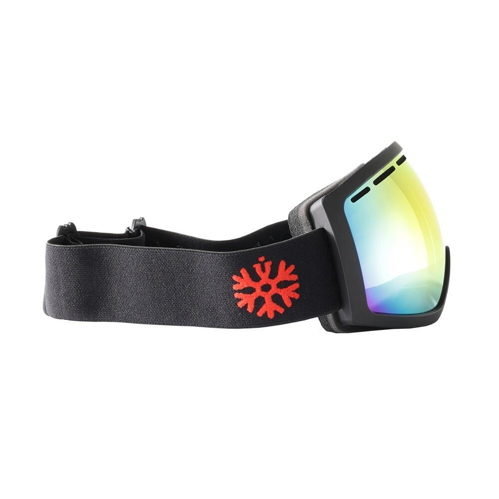 Masque de ski/snowboard noir - Verres rouges miroir 5/7