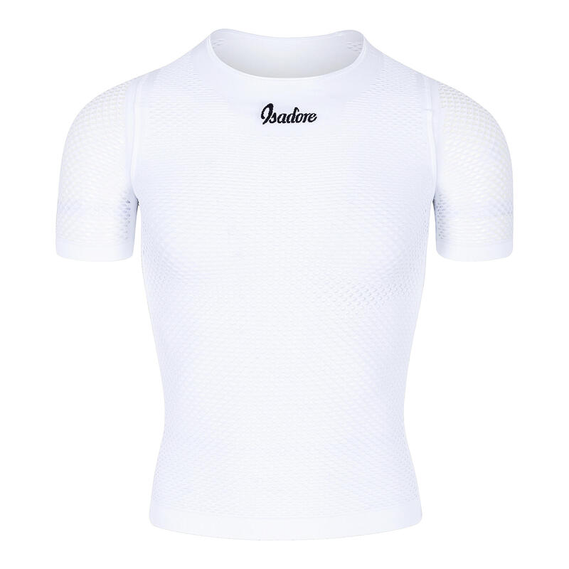 Uniseks wieler Shirt met korte mouwen als baselayer Echelon Wit