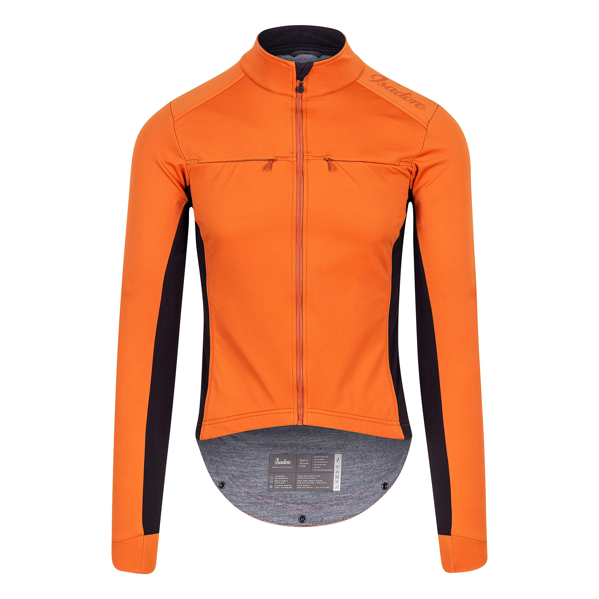 Isadore - Veste De Cyclisme Pour Hommes Softshell Hiver Avec Des Lumières Flamme Dorée - Veste - Orange - 36 Xs - Decathlon