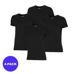 Apollo (Sports) | T-shirt Homme | Col en V | Noir | Taille L | Pack de 4