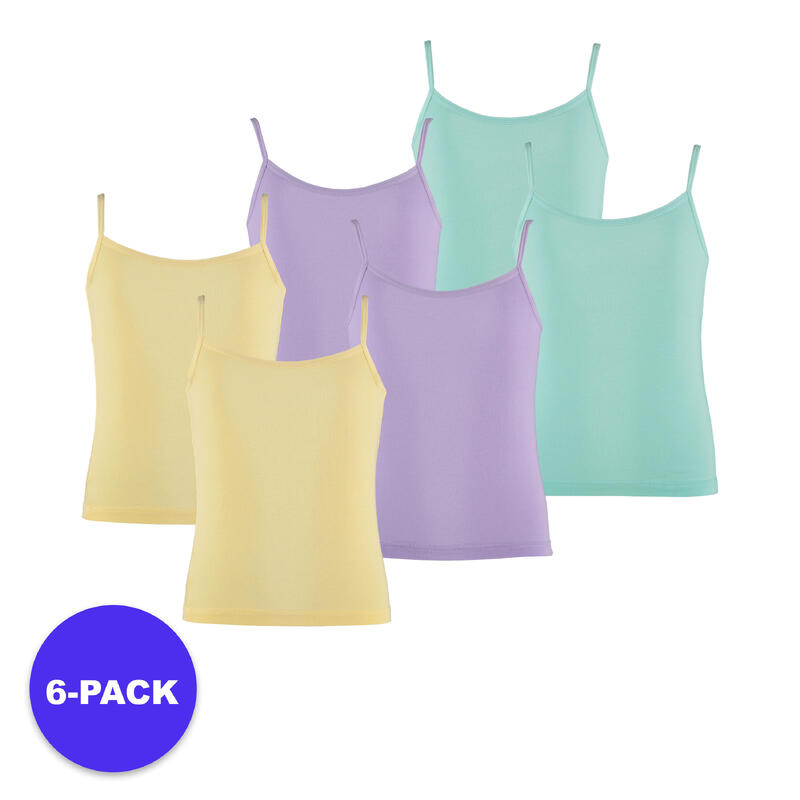 Apollo (Sports) | Chemise Filles | Multi Pastel | Taille 122/128 | 6-Pack