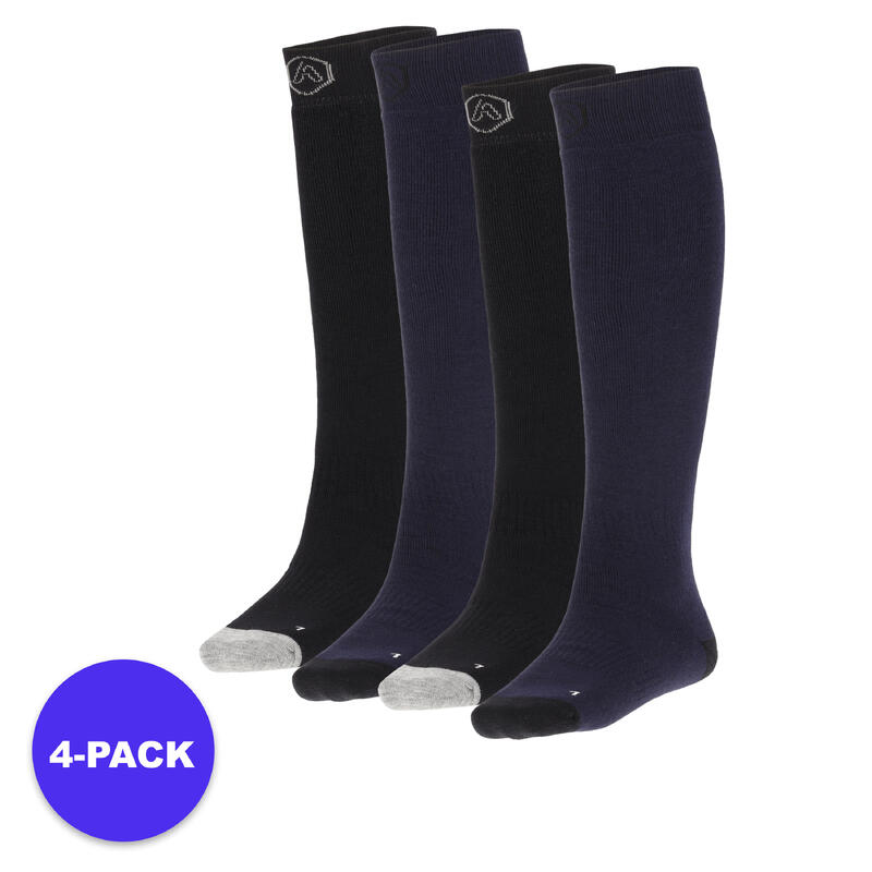 Apollo (Sports) | Chaussettes de ski unisexes | Noir | 39/42 | 4-Pack