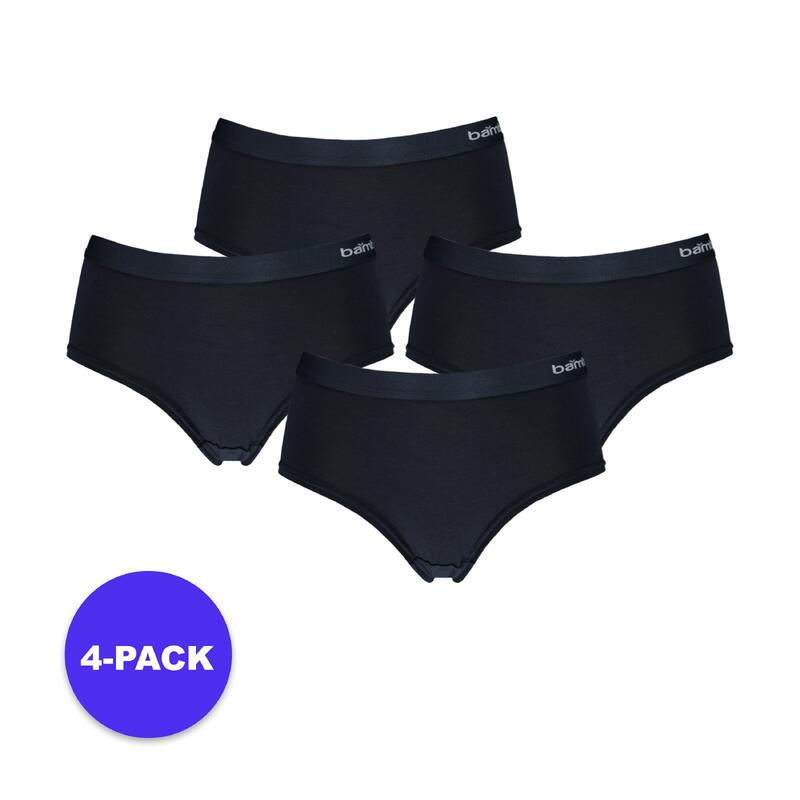 Apollo (Sports) | Femmes Hipster Bambou | Bleu | Taille S | Pacquet de 4