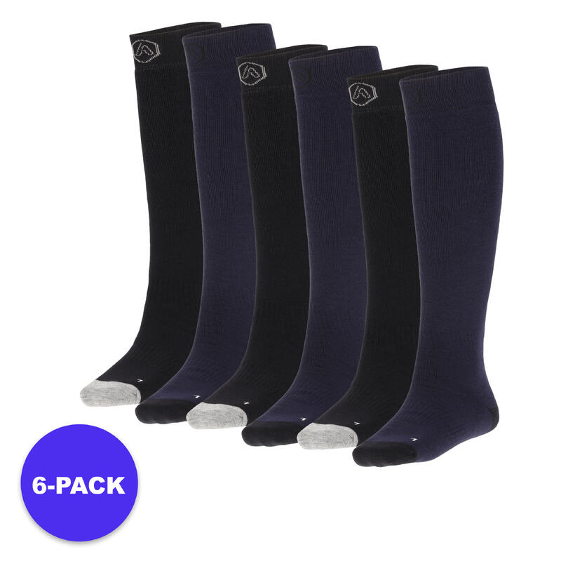 Apollo (Sports) | Chaussettes de ski unisexes | Noir | 39/42 | 6-Pack