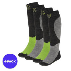 Apollo (Sports) | Chaussettes de ski enfant | Unisexe | Gris | 23/26 | 4-Pack