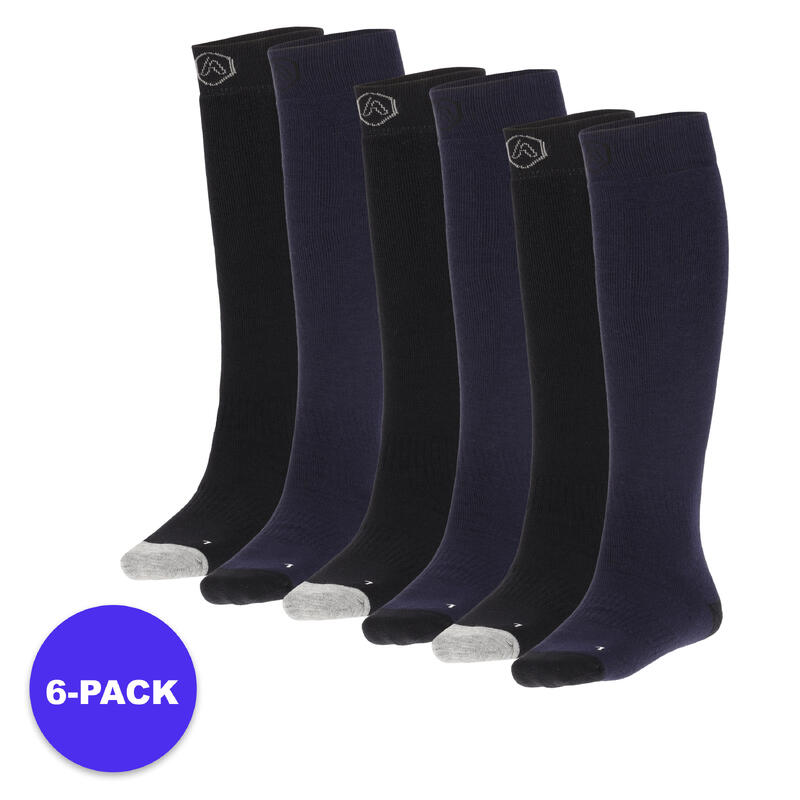 Apollo (Sports) - Skisokken kind - Plain - Unisex - Blauw - 27/30 - 6-Pack -