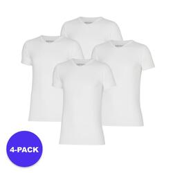 Apollo (Sports) | T-shirt Homme | Col en V | Blanc | Taille XXL | Pack de 4