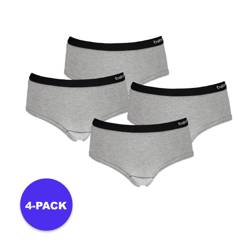 Apollo (Sports) - Dames Hipster Bamboe - Grijs- Maat XL - 4-Pack -