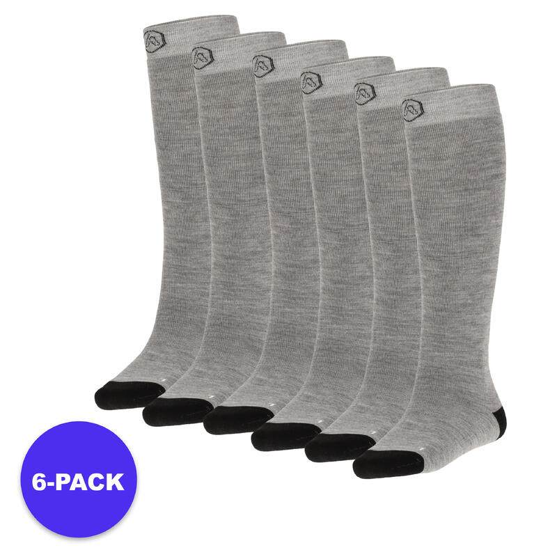 Apollo (Sports) | Chaussettes de ski unisexes | Gris | 46/48 | 6-Pack