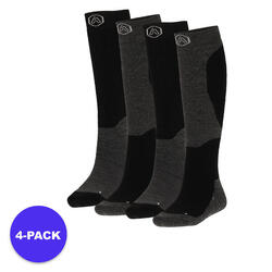 Apollo (Sports) | Chaussettes de ski unisexes | Noir | Taille 46/48 | 4-Pack