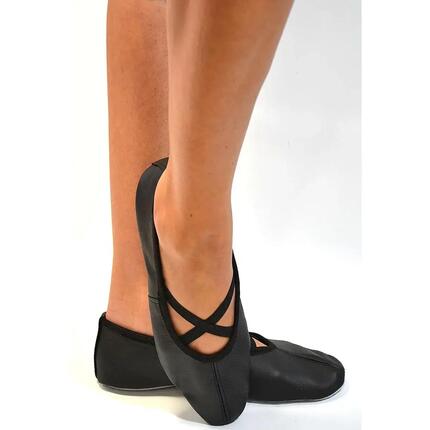 Pointes de danse - Cuir Noir enfant