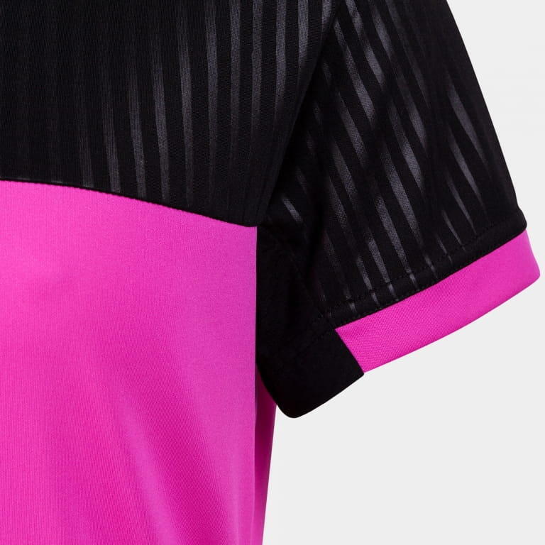 Maillot manches courtes Femme Joma Montreal rose fluo noir