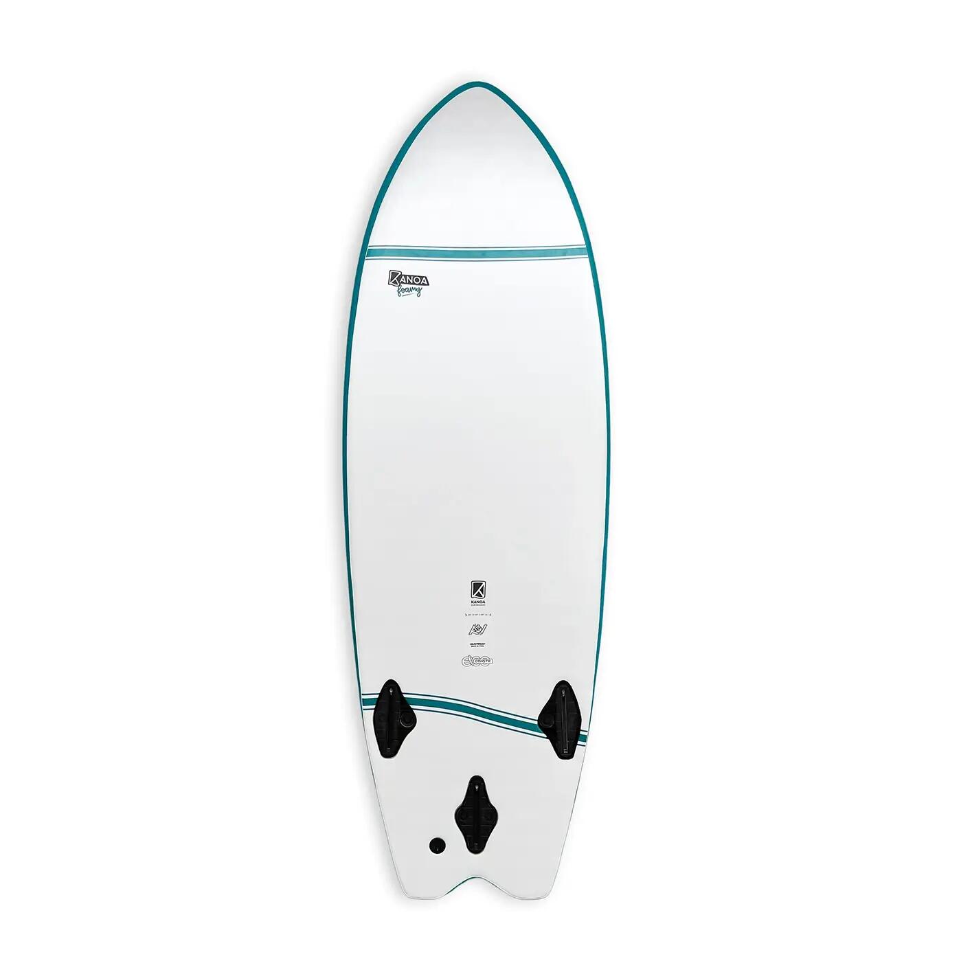 Foamy FISH X - FCS - 6'4 Performance Softboard Surfboard met Fishtail 2/8
