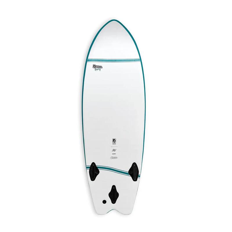 Foamy FISH X - FCS - 5'5 Performance Softboard Surfboard für Ozean und Fluss