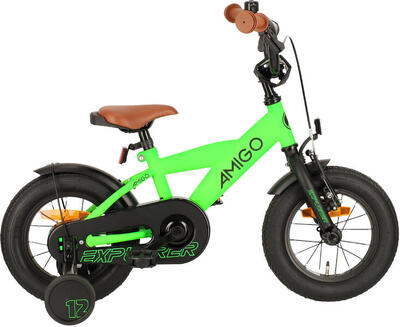AMIGO Kinderfahrräder Jungen Explorer 12 Zoll Jungen Rücktrittbremse