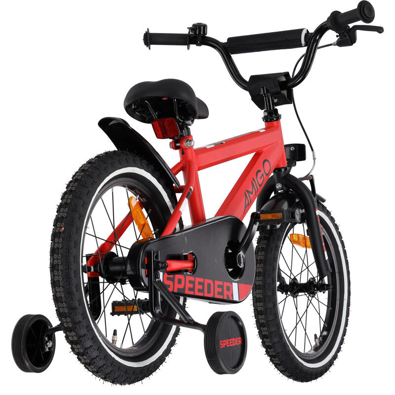 AMIGO Kinderfahrräder Jungen Speeder 16 Zoll 27 cm Jungen Rücktrittbremse