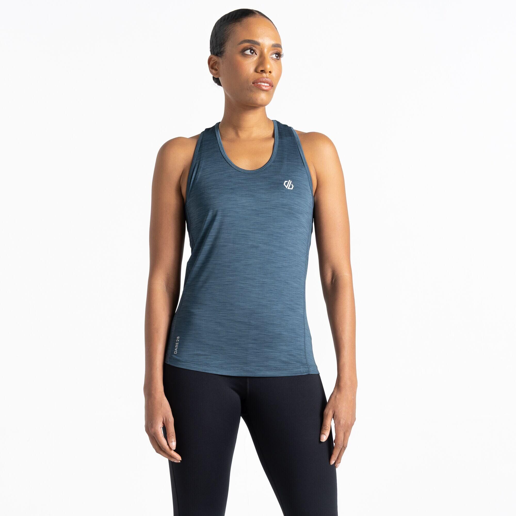 DARE 2B Modernize II Women's Fitness Sleeveless Vest - Blue Orion Grey