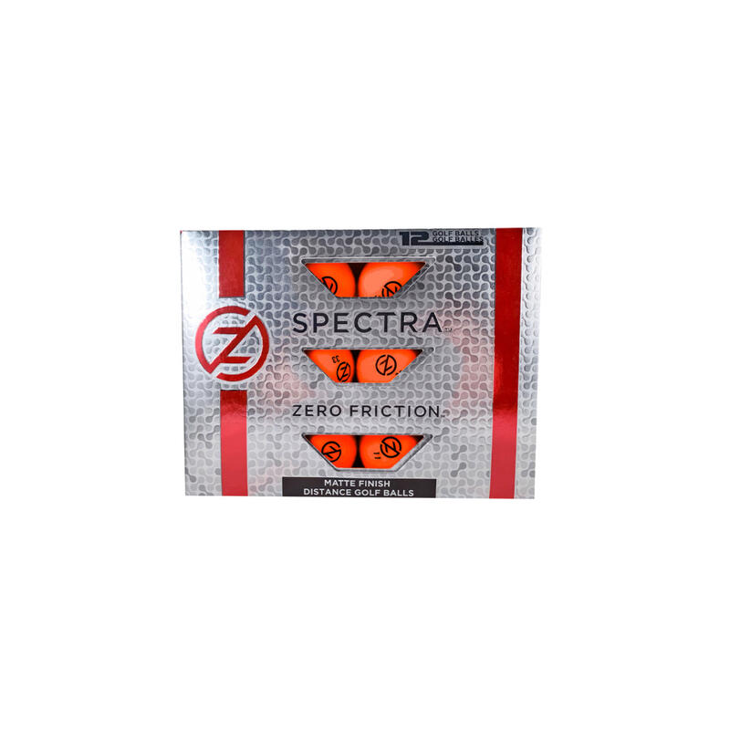 Lot de 12 balles de golf Zero Friction Spectra