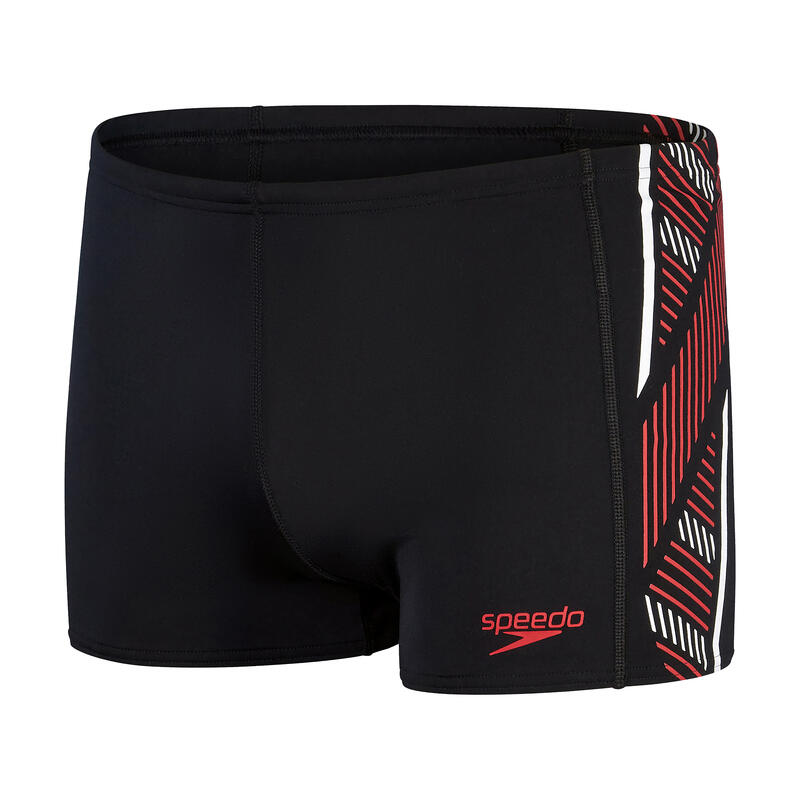 Speedo Short Aquashort Tech Homme Noir/Rouge Fédéral/Blanc