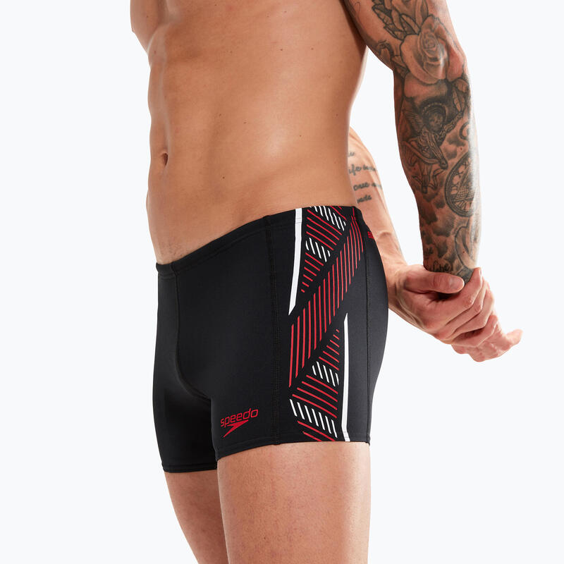 Speedo Short Aquashort Tech Homme Noir/Rouge Fédéral/Blanc