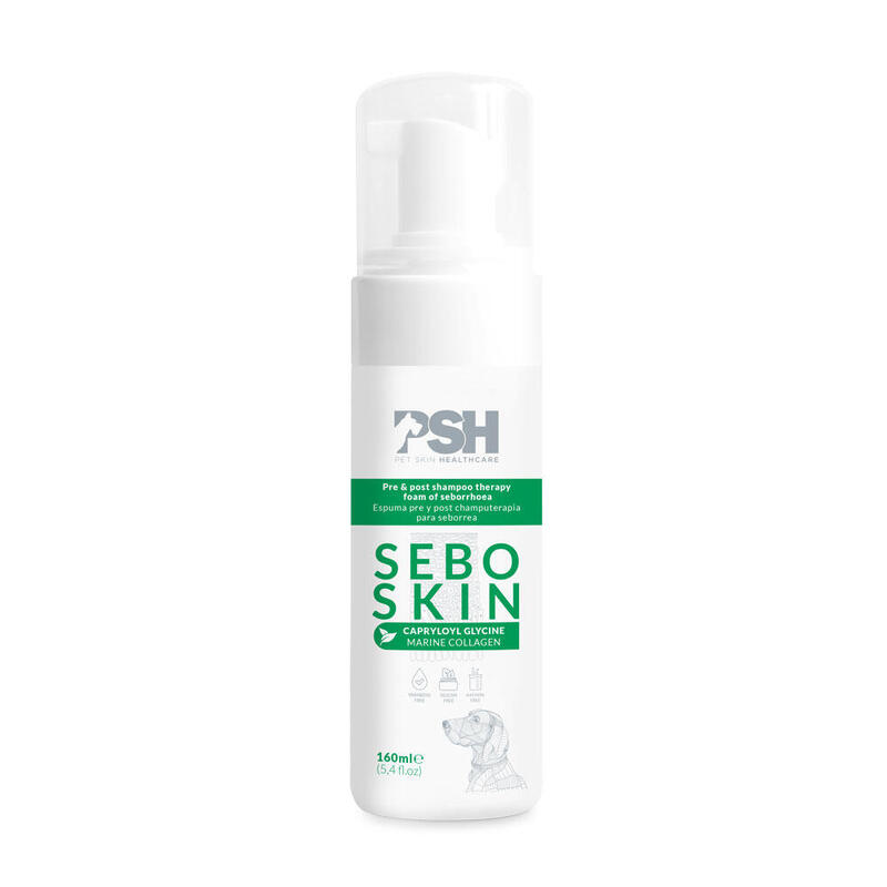 Tratamiento para Perros en Espuma Postbaño PSH para Pieles con Seborrea 160 ml