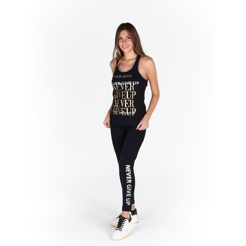 Never Give Up gym tanktop voor dames
