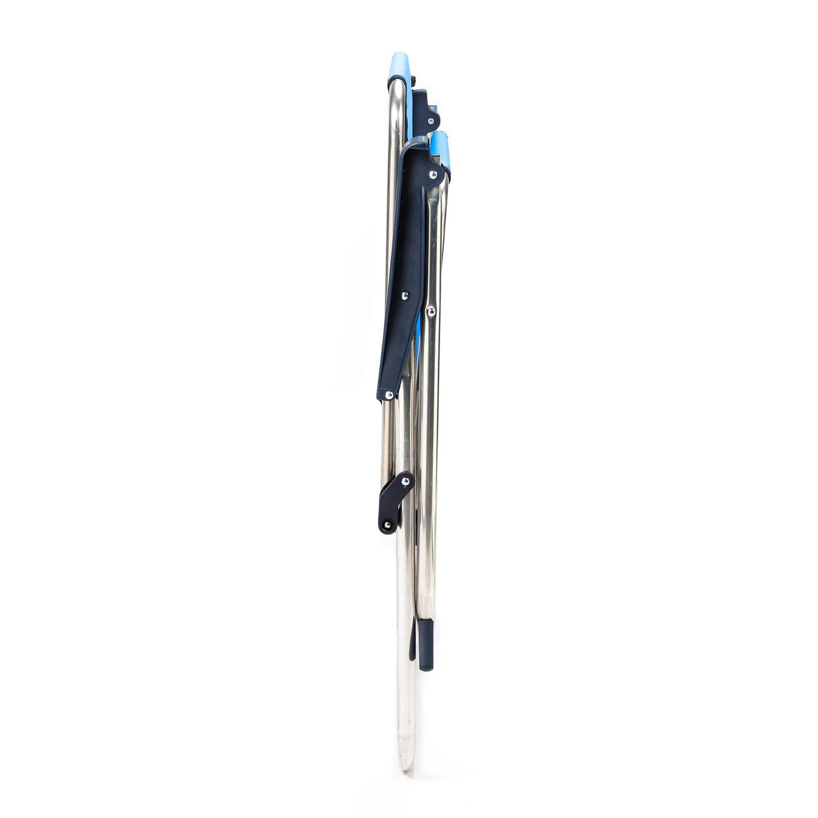 Silla de Playa Plegable Solenny con Respaldo Alto 55x53x89 cm Color Azul 5/5