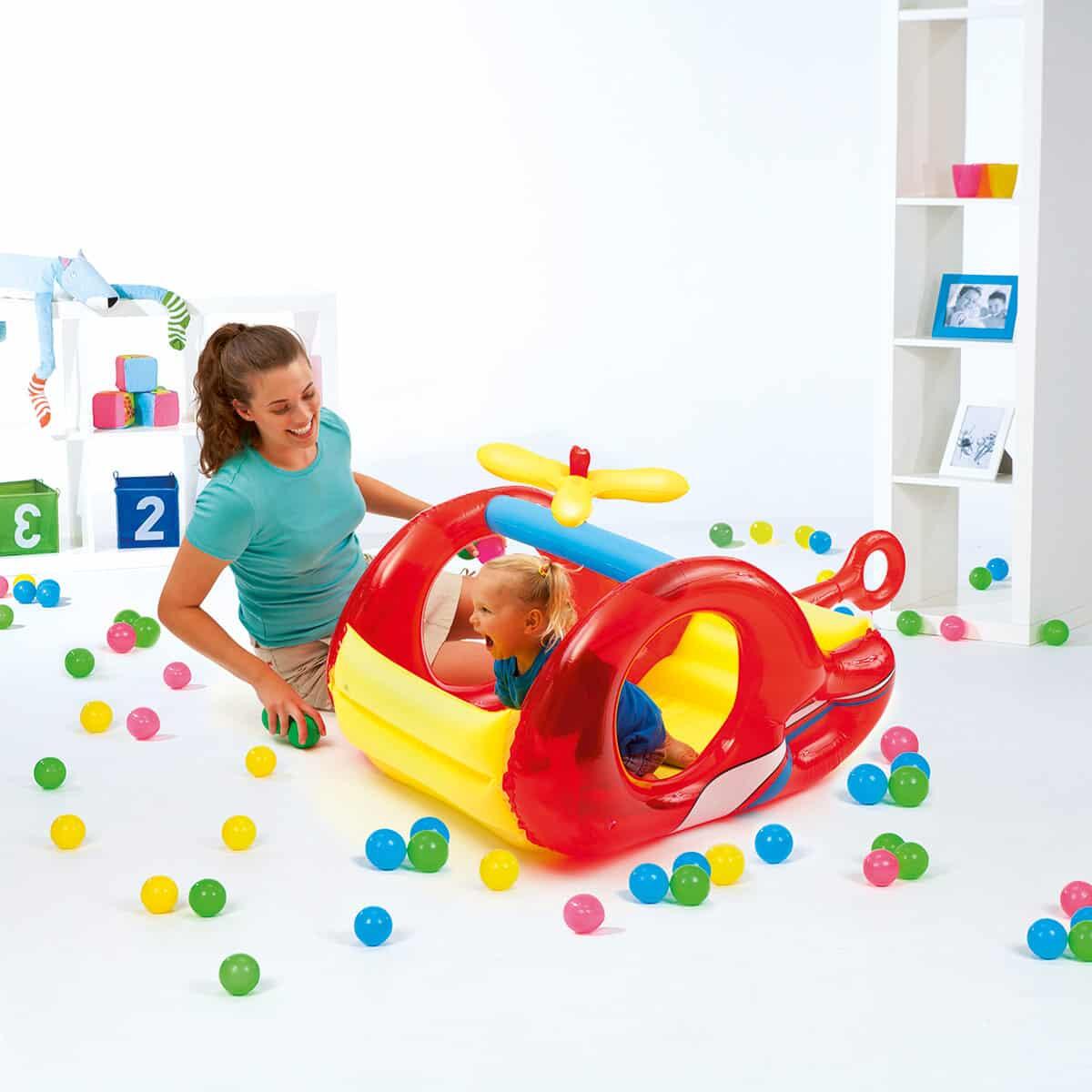Helicóptero insuflável para crianças Bestway - 132x79x68 cm - Inclui 50 bolas 2/3