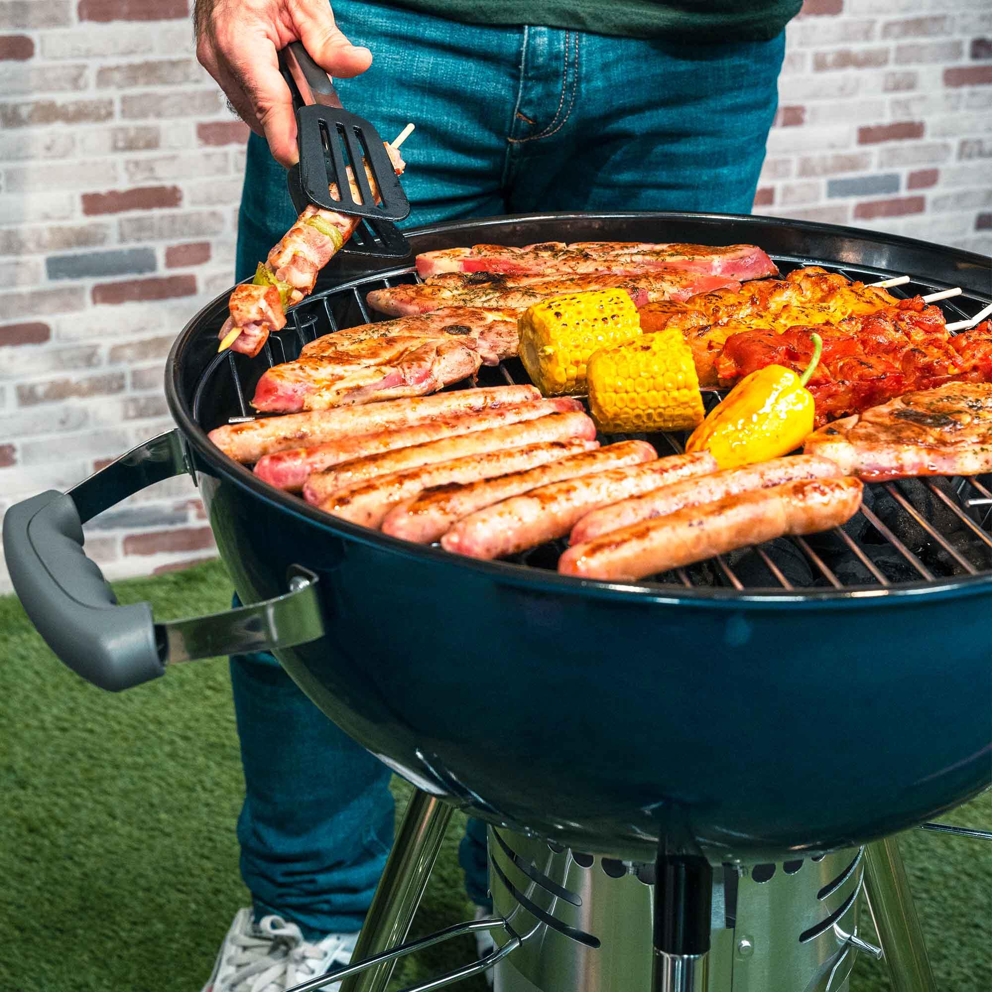 Barbacoa de Carbón Portátil con Ruedas Kekai Yellowstone 58x47x100 cm 2/5