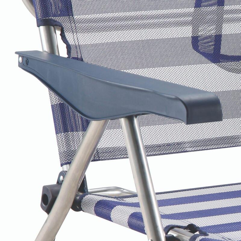 Cadeira de Praia Dobrável Solenny Reclinável 81x62x86 cm 4 Posições