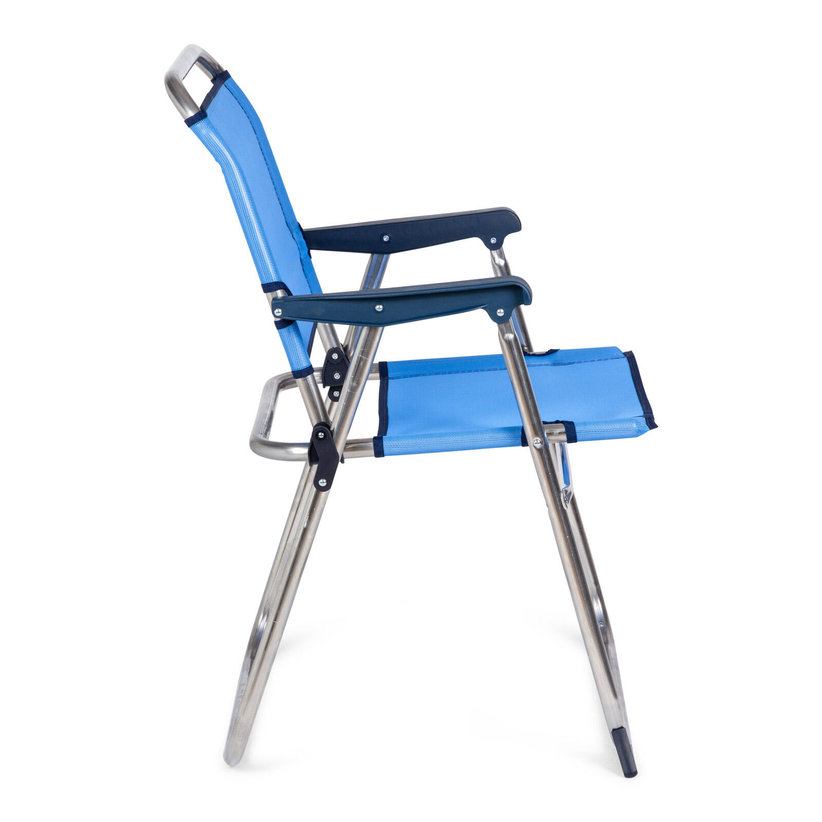 Cadeira de praia dobrável solenny baixa 58x54x81 cm azul 5/5