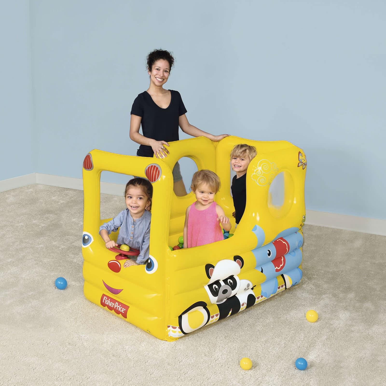 Piscina de Bolas Hinchable Bestway Fisher Price Autobús Escolar 137x96x96 cm Ama 2/5
