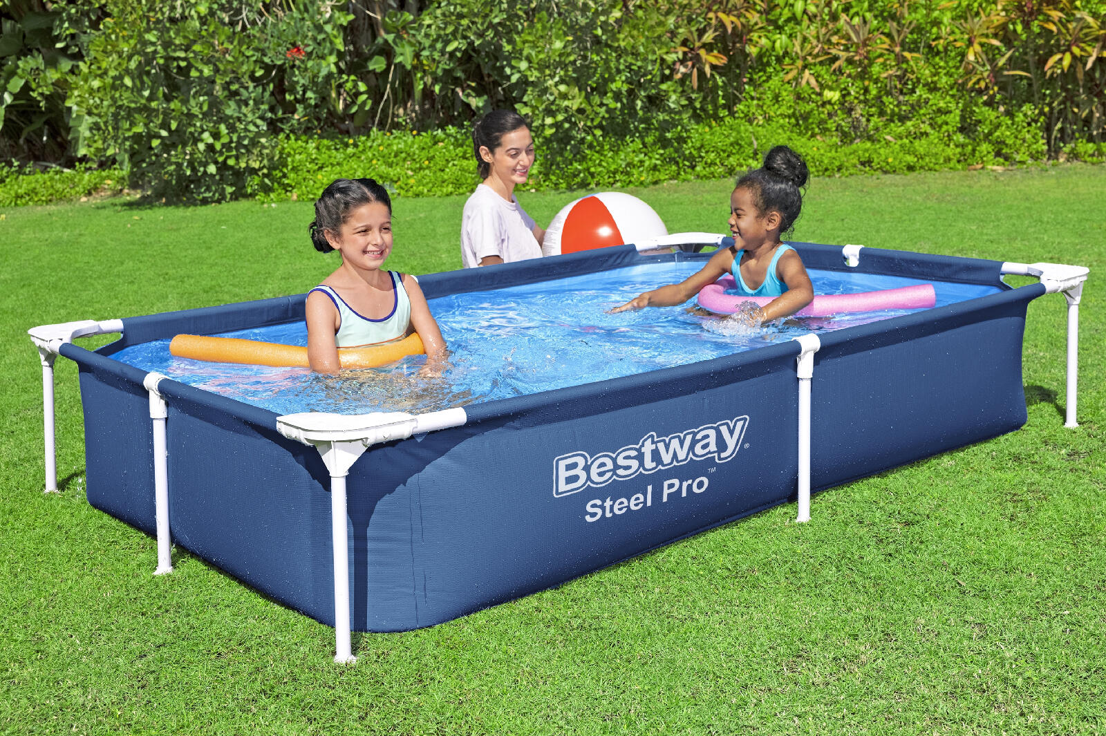 Bestway Steel Pro Rectangular Pool set | Swimming Pool, Blue 2/6