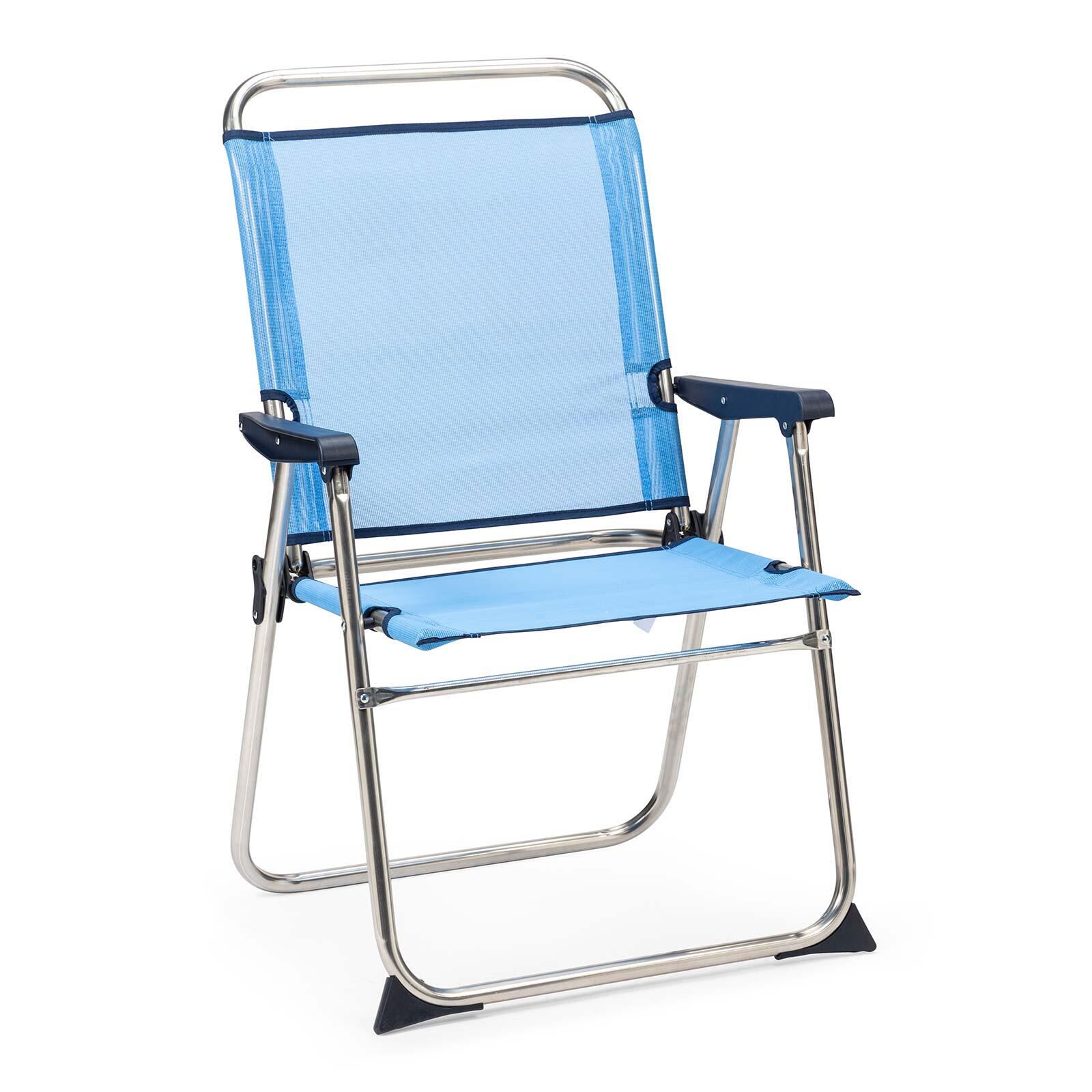 Cadeira de praia dobrável de Solenny 58x58x90 cm de cor azul
