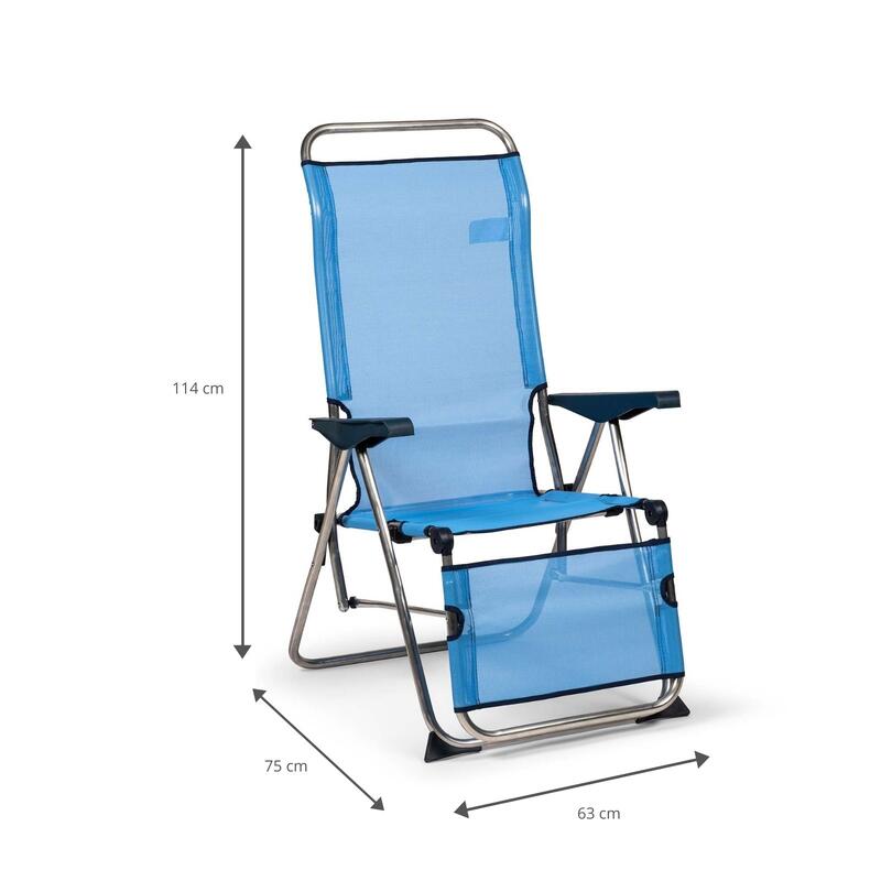 Cadeira de Praia - Solenny 5 posições 75x63x114 cm