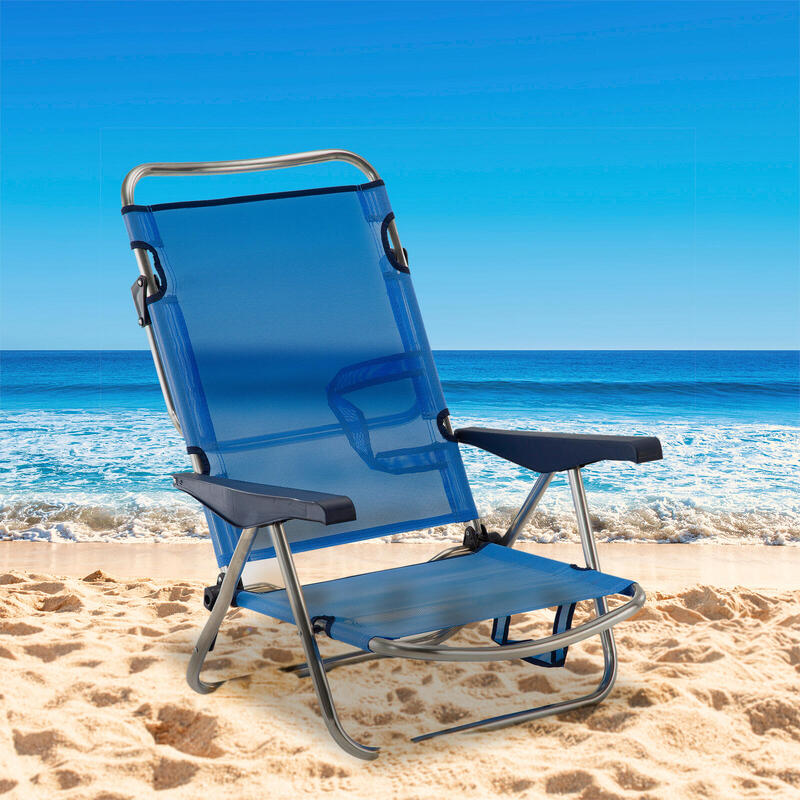 Cadeira Praia Solenny Reclinável Baja 81x62x86 cm 4 Posições