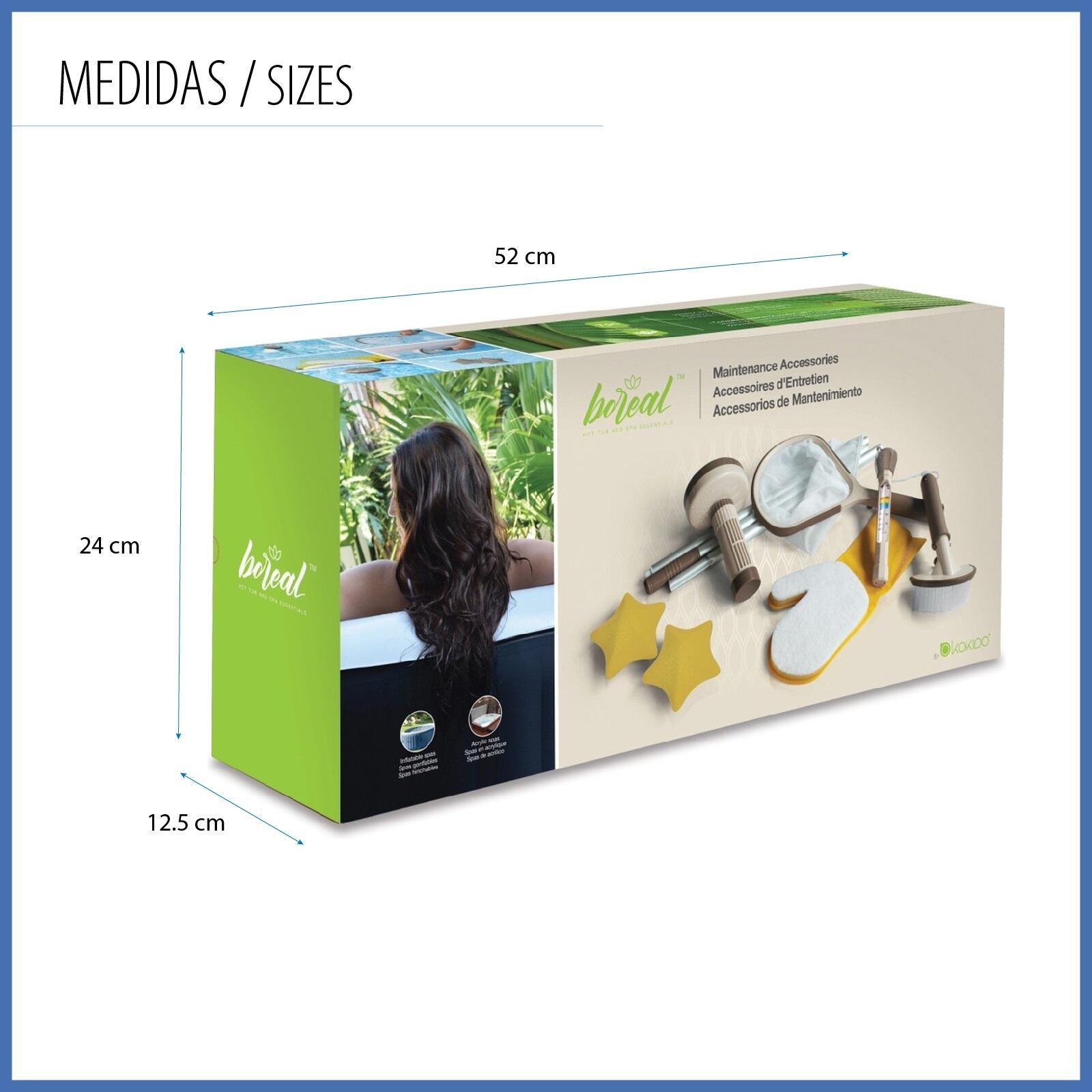 Kit de Limpieza para Spas Kokido Boreal con Recogehojas, Cepillo, Pértiga, Guant 4/4