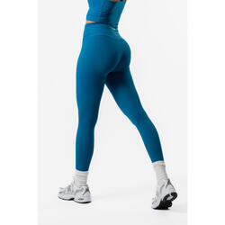 Leggings Mallas Fitness Talle Alto Mujer Azul Oscuro