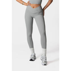 Leggings Mallas Fitness Talle Alto Mujer Gris