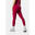 V Crossover-Leggings mit Hoher Taille Fitness Damen Fuchsia Rot