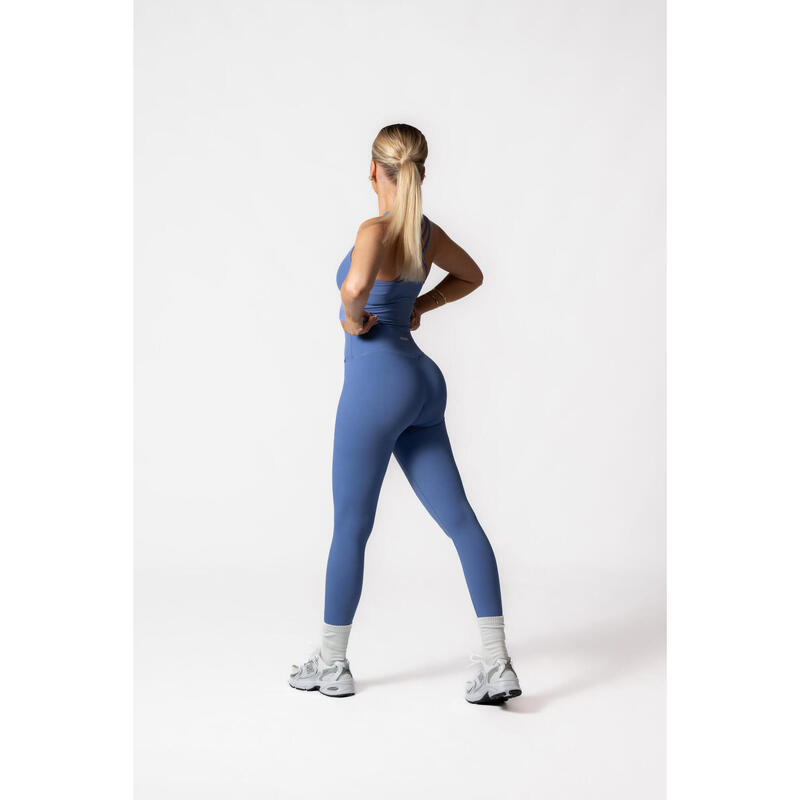 Leggings Fitness V Crossover Cintura Alta Mulher Púrpura