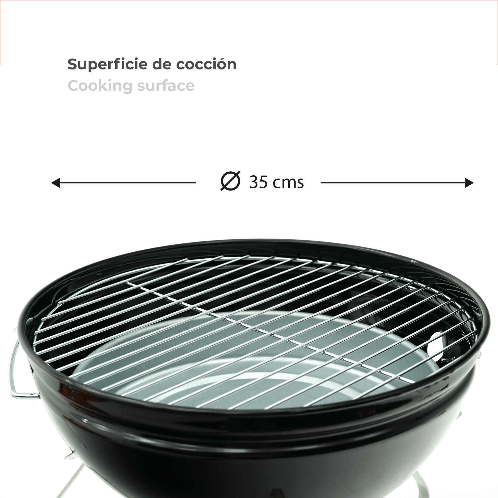 Barbacoa de Carbón Portátil de Sobremesa Kekai Tahoe  37x37x44 cm 3/5