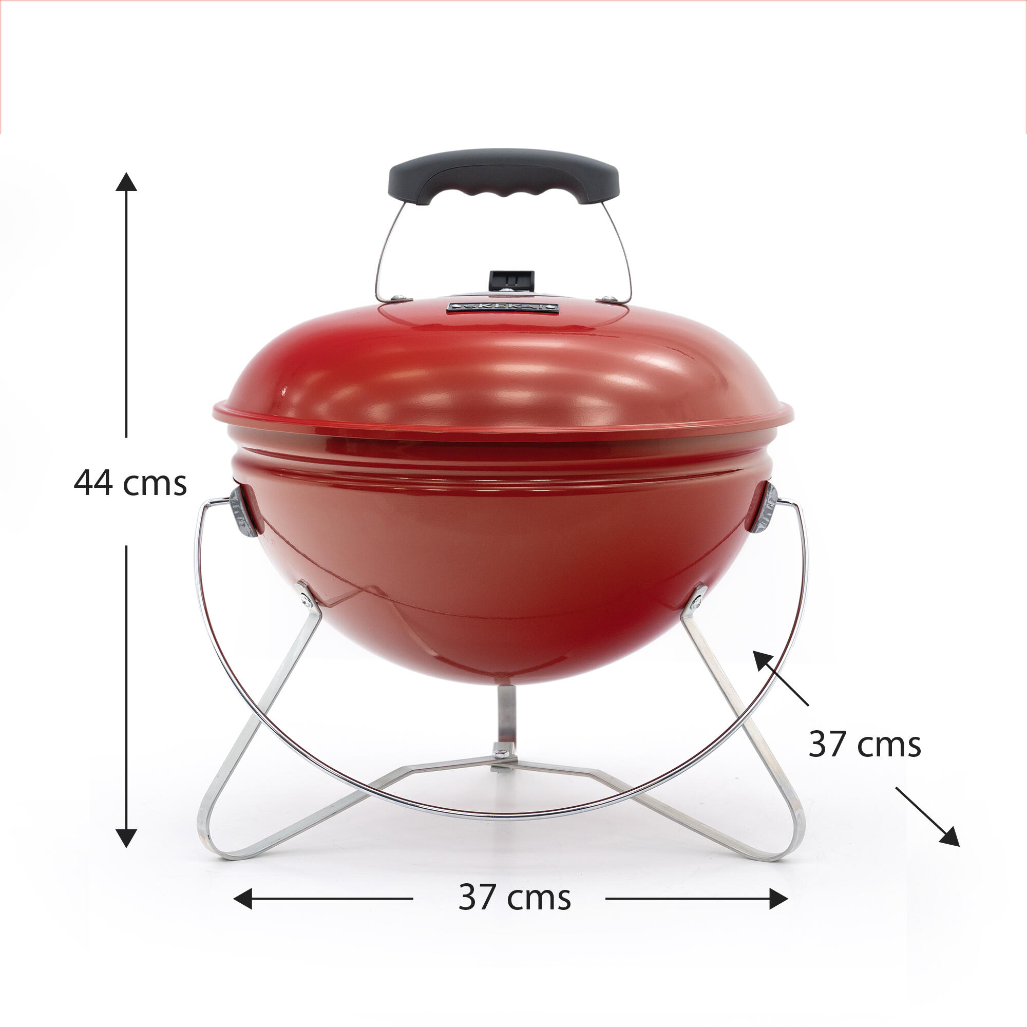 Barbacoa de Carbón Portátil de Sobremesa Kekai Tahoe  37x37x44 cm Rojo 4/5