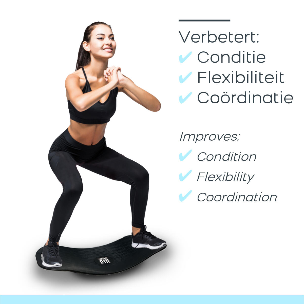 Orange Gym Balance Board - Blue 4/6