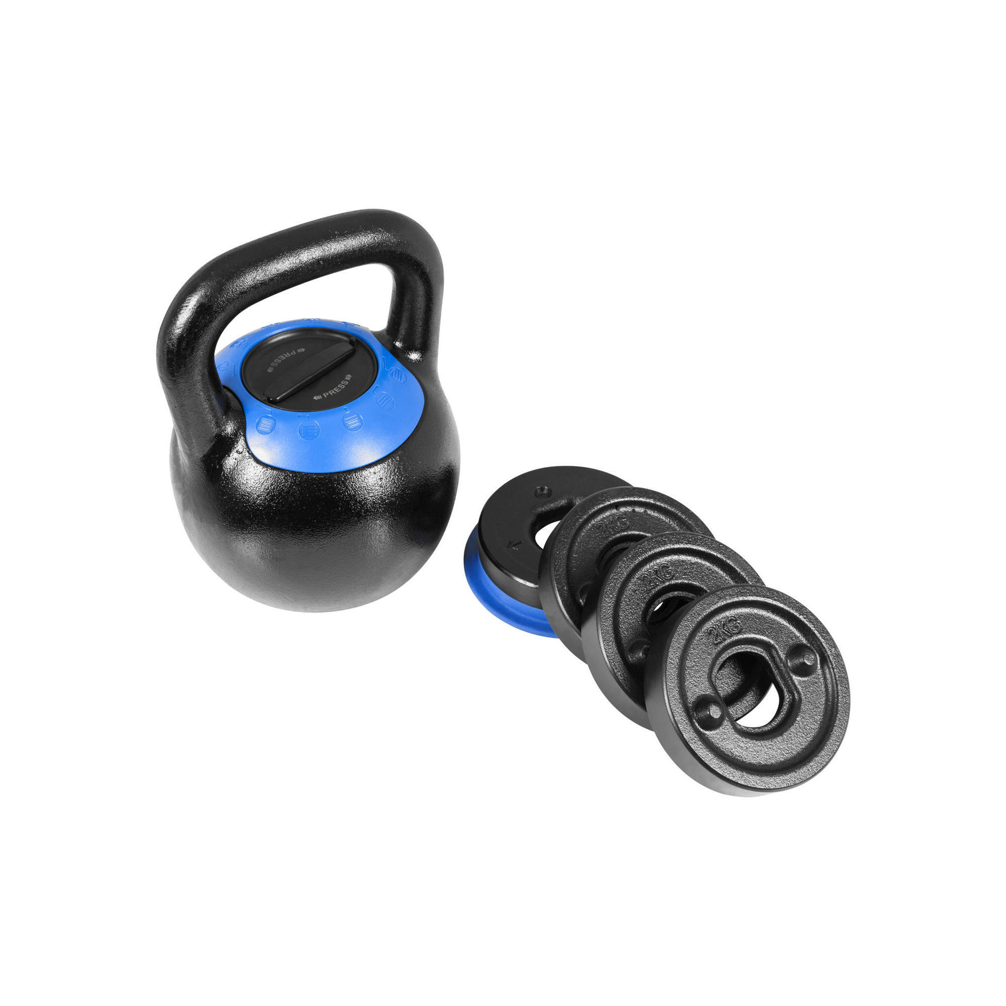 GORILLA SPORTS Kettlebell verstellbar 8 kg - 16 kg oder 16 kg bis 24kg