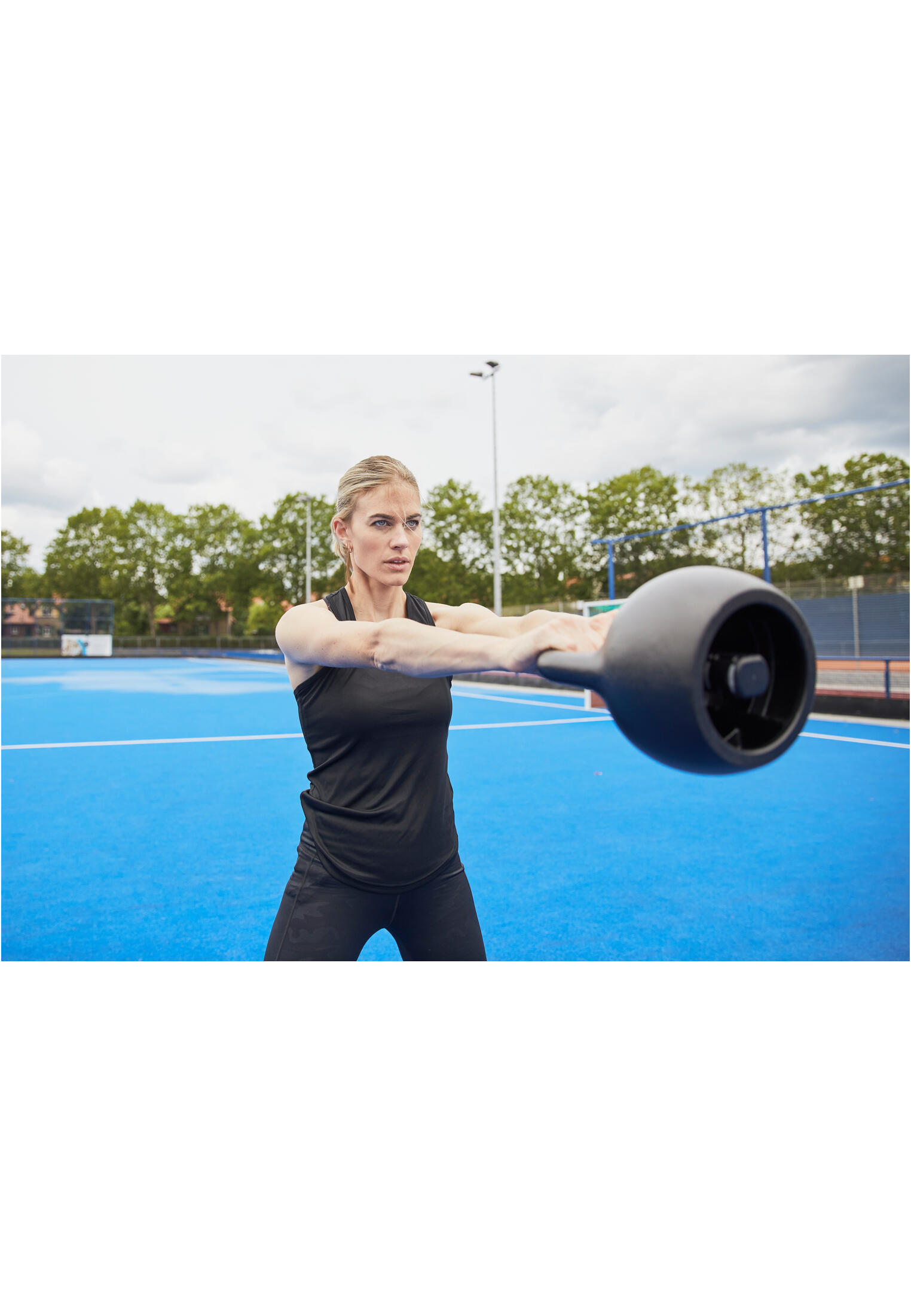 KETTLEBELL RÉGLABLE DE 16KG A 24KG | MUSCULATION | VERSION DESIGN NOIR/BLEU 6/7